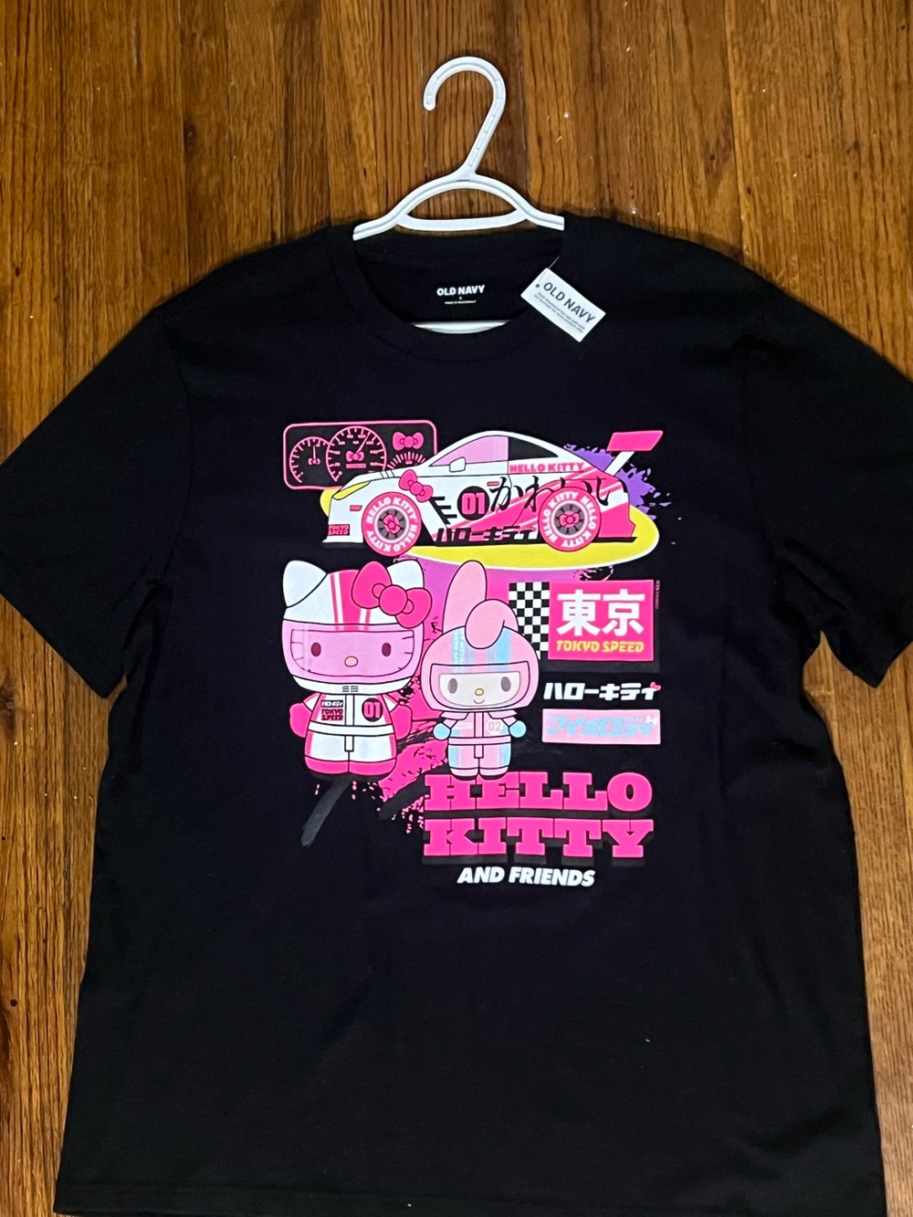 Old Navy Hello Kitty Black & Pink T‑Shirt